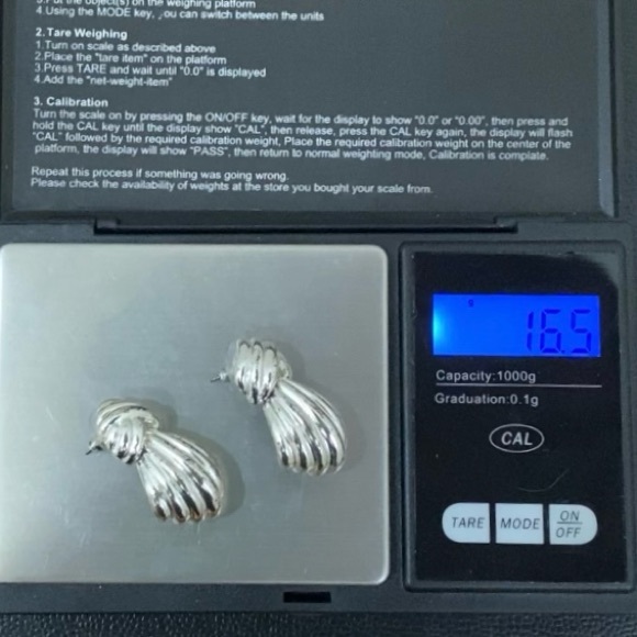 Vintage MONET Silver-tone Knot Door Knocker Earrings 16.5g - Picture 4 of 11